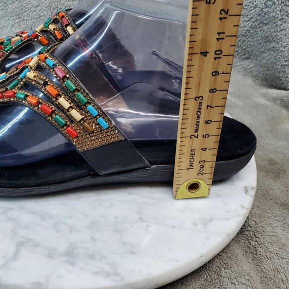 Patrizia By Spring Step Shoes Womens EU 41 US 9.5-10 Twirling Beaded Sandals - Picture 6 of 11